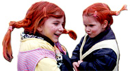 Hlne und Miriam als Pippi Langstrumpf
