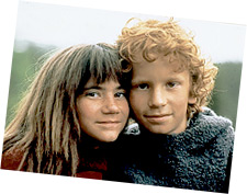 Ronja Räubertochter mit ihrem Räuberfreund Birk Ronja Räubertochter mit ihrem Räuberfreund Birk