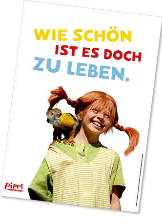 Pippi Langstrumpf Poster DIN A2 Pippi und Herr Nilsson Wie schön ist es doch zu leben Pippi Langstrumpf Poster DIN A2 Pippi und Herr Nilsson Wie schön ist es doch zu leben