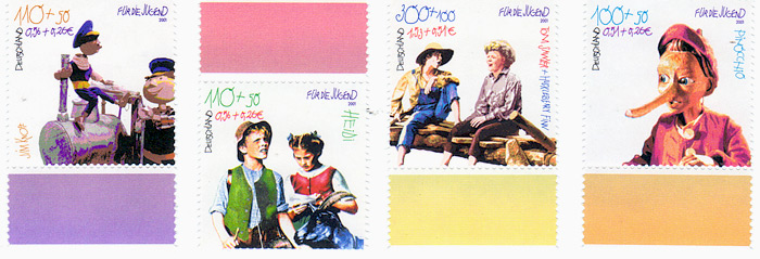 Sonderbriefmarkernserie Für die Jugend - Juni 2001 Sonderbriefmarkernserie Für die Jugend - Juni 2001