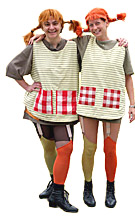 Tonia und Calli als Pippi Langstrumpf